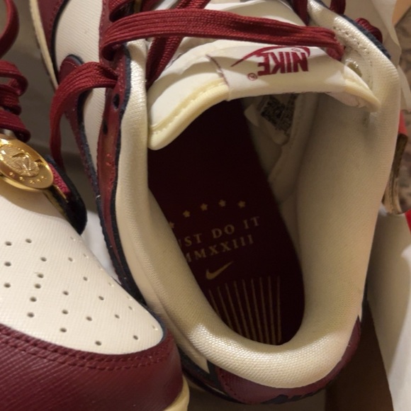 Nike Dunk Low SE Red and White Sneakers - Picture 3 of 4